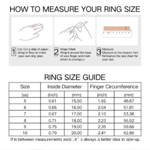 MYSTCODE Moissanite Rings for Women Moissanite Wedding Band Moissanite Solitaire Engagement Ring Infinity Ring 929 Sterling Silver Rings Promise Rings for Mom Wife Jewelry Gifts