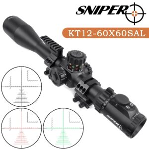 12-60X60SAL Long Range Rifle Scope 35mm Tube Side Parallax Adjustment with Scope（ KT12-60X60SAL ）