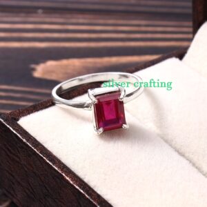 Best Gift Red Mozambique Ruby Gemstone Silver Ring Wedding Engagement Ring Silver Jewelry (7)