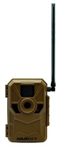 muddy outdoors manifest 2.0 cellular trail camera, quick scan ar code, 16 megapixels, at&t and verizon, stealth cam command app, brown