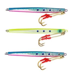 speed knife jigs 500g 18oz chartreuse/blue pruple 3 pieces