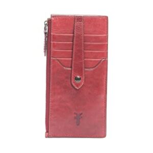 Frye Womens Melissa Snap Card Wallet, Burgundy, One Size US