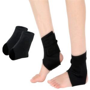 self-heating ankle brace for men & women, adjustable ankle support brace, compression ankle support wrap for arthritis, plantar fasciitis, achilles tendon ankle sprained pain relief, sports injuries