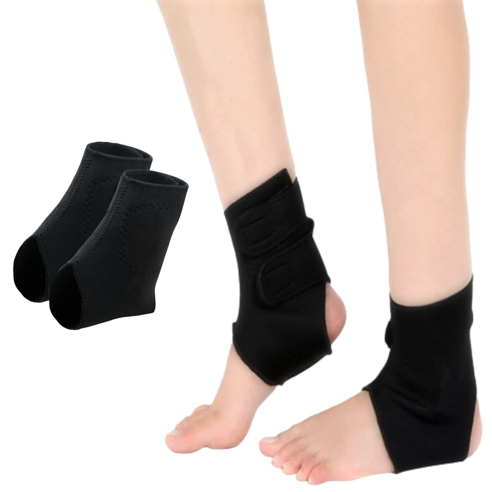 Self-Heating Ankle Brace for Men & Women, Adjustable Ankle Support Brace, Compression Ankle Support Wrap for Arthritis, Plantar Fasciitis, Achilles Tendon Ankle Sprained Pain Relief, Sports Injuries