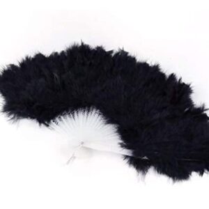 Folding Hand Fan Folding Fan Handheld Folded Fan Foldable Hand Held Soft Feather Fan Chinese Style Wedding Ladies Fancy Dress Halloween Fan Foldable Fan Hand Held Fans (Color : A, Size : 27 cm)