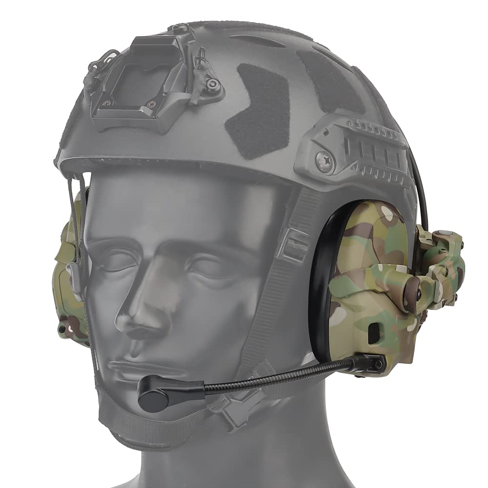 Tactical Headset Hunting Shooting Noise Reduction Headset for OPS Core ARC and Wendy M-LOK Helmet Head Mounted 2 in 1 GEN 6