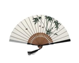 folding hand fan folding fan handheld folded fan chinese style vintage summer bamboo folding fan hand held fan dance wedding party decor foldable fan hand held fans