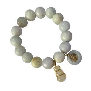 heavens tvcz jade thai bracelet for women charms natural gemstone beads with pendant gems coin lucky calabash prosperity