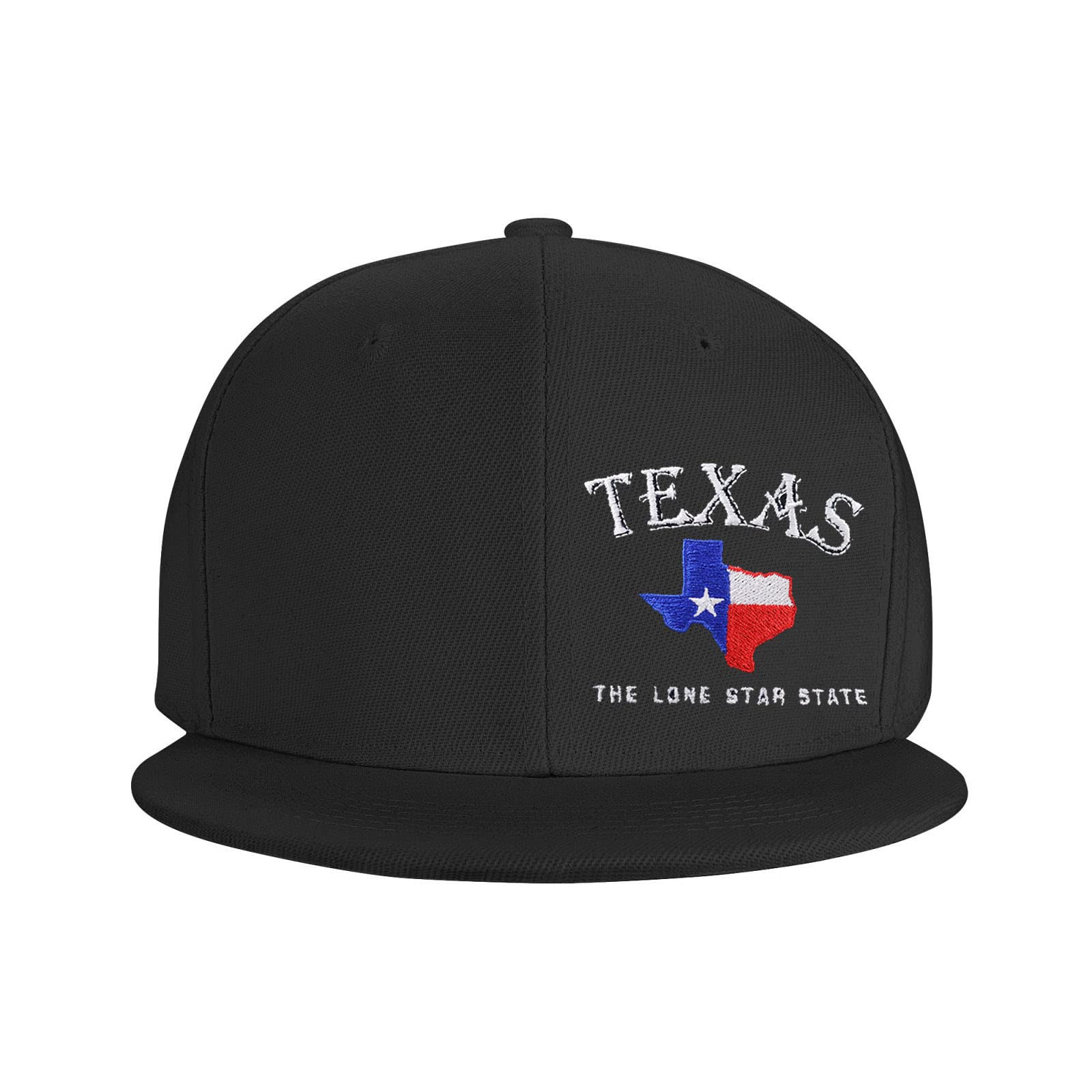 OASCUVER Texas Snapback Hats for Men Women, Texas Lone Star State Flat Brim Hat Plain Embroidered Adjustable Baseball Cap, Gift for TX State Flag Map Lover