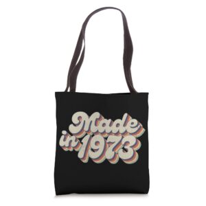 70s made in 1973 - 49 year old - vintage 49th birthday tote bag