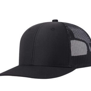 CNUSER Trucker Hat Fashion Mens Women Snapback Hats - The Great Outdoors Adjustable Baseball Cap,Mesh Hat (Curved Black)