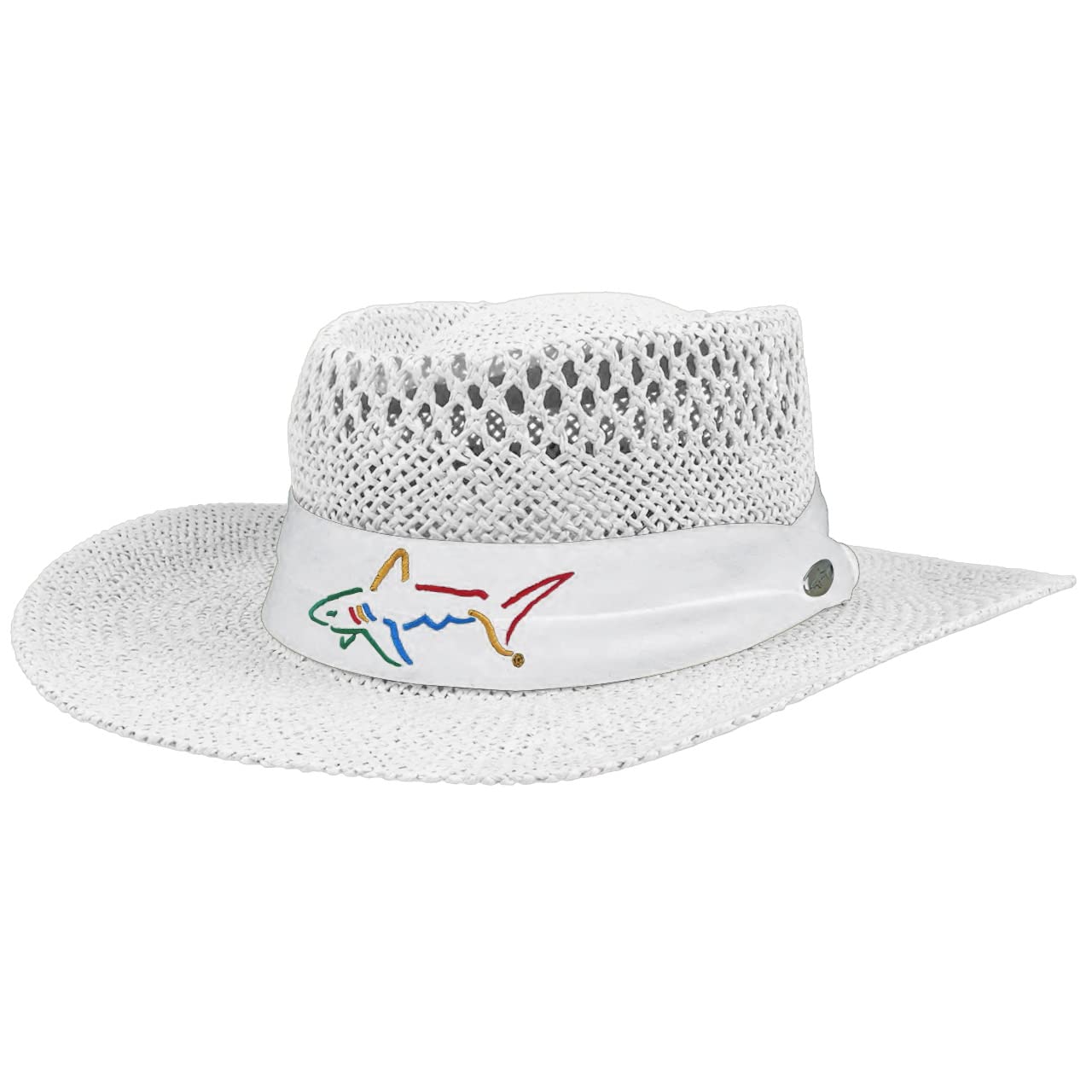 Greg Norman Signature Straw Hat Greg - White