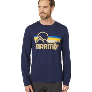 MARMOT Men's Coastal Long Sleeve T-Shirt, Arctic Navy, Medium