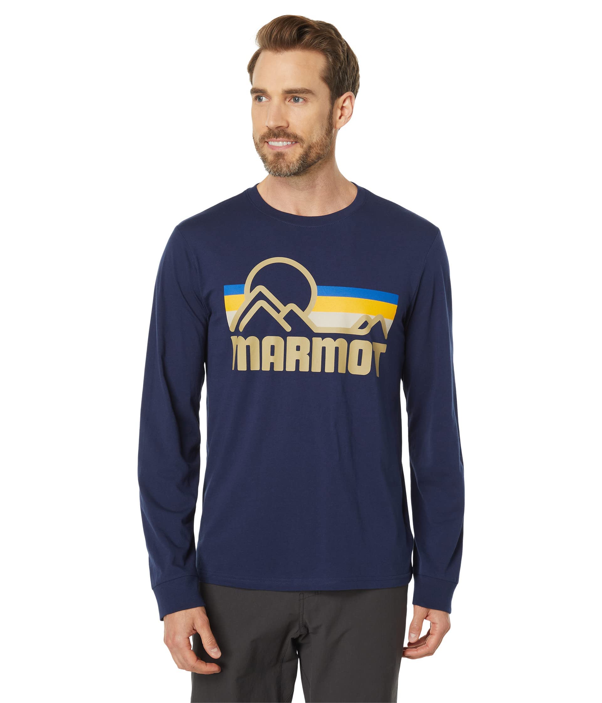 MARMOT Men's Coastal Long Sleeve T-Shirt, Arctic Navy, Medium