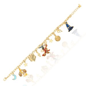 Disney Womens Mickey Mouse Fantasia Charm Bracelet - Mickey Mouse Bracelet Jewelry