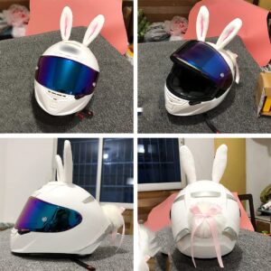 Plush Bunny Ears for Skiing Helmet Cute Pom Poms Tails Helmet Decoration Women Rabbit Ears Bicycle Helmet Decor for Kids