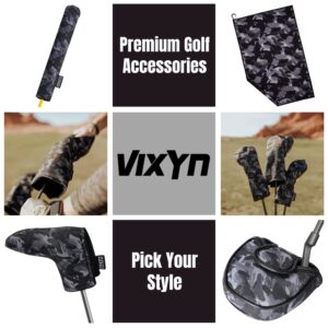 VIXYN Blade Putter Cover - Premium Golf Putter Headcover - Fleeced Lined Putter Head Covers - Protective Putter Covers (Black Brush)