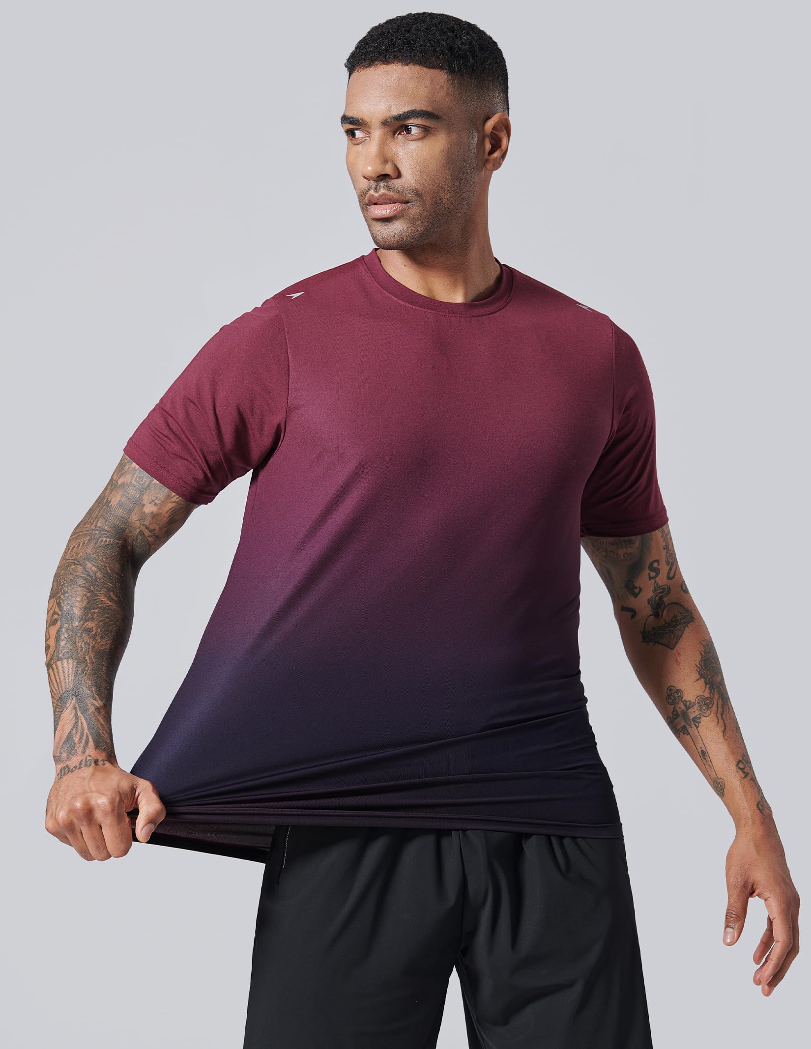 5 Pack Men’s Active Quick Dry Crew Neck T Shirts | Athletic Running Gym Workout Short Sleeve Tee Tops Bulk (Set 3, X-Large)