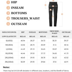 JMIERR Men's Casual Joggers Pants - Cotton Drawstring Chinos Cargo Pants Hiking Outdoor Twill Track Jogging Yoga Sweatpants Jogger Pants with Pockets for Men Slim Fit, US 32(S), A Black