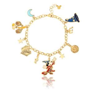 disney womens mickey mouse fantasia charm bracelet - mickey mouse bracelet jewelry