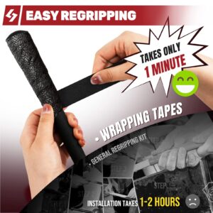 SAPLIZE Golf Grip Wrapping Tapes, 3-Pack Tacky PU Overgrip Tapes, New Regripping Solution for Golf Club Grips, Golf Regripping Wrap Tape