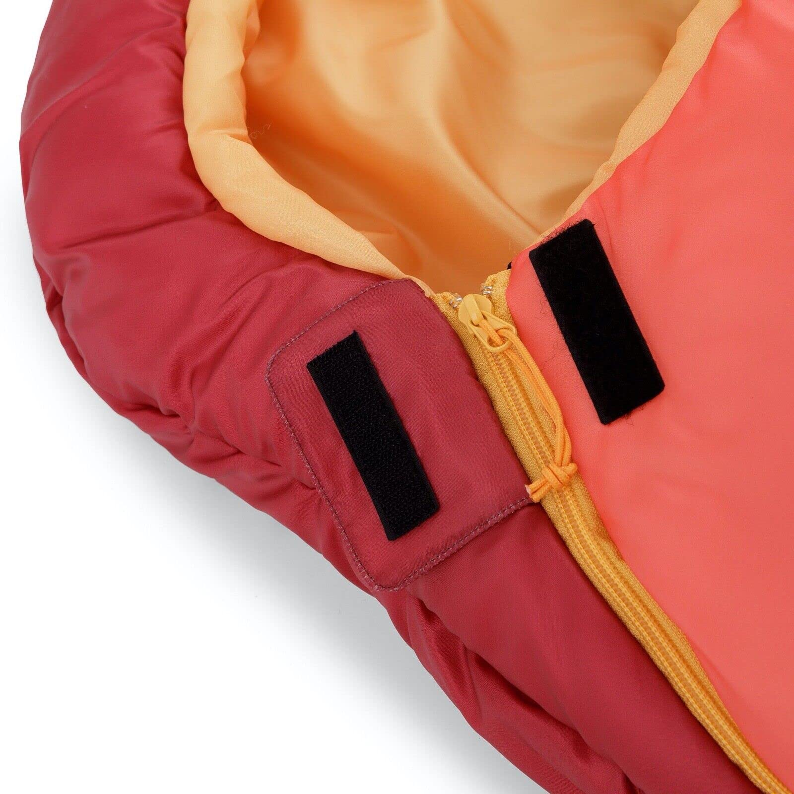 Firefly Outdoor Gear Youth Mummy Sleeping Bag Machine Wash Red Orange 70" x 30"