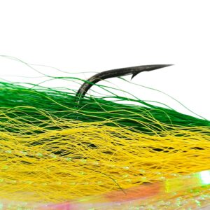 kmucutie 5 pcs deer tail hair bucktail Jigs saltwater or freshwater bait,for bass flounder fluke striper fishing lure (Mixed color C, 0.25 OZ)