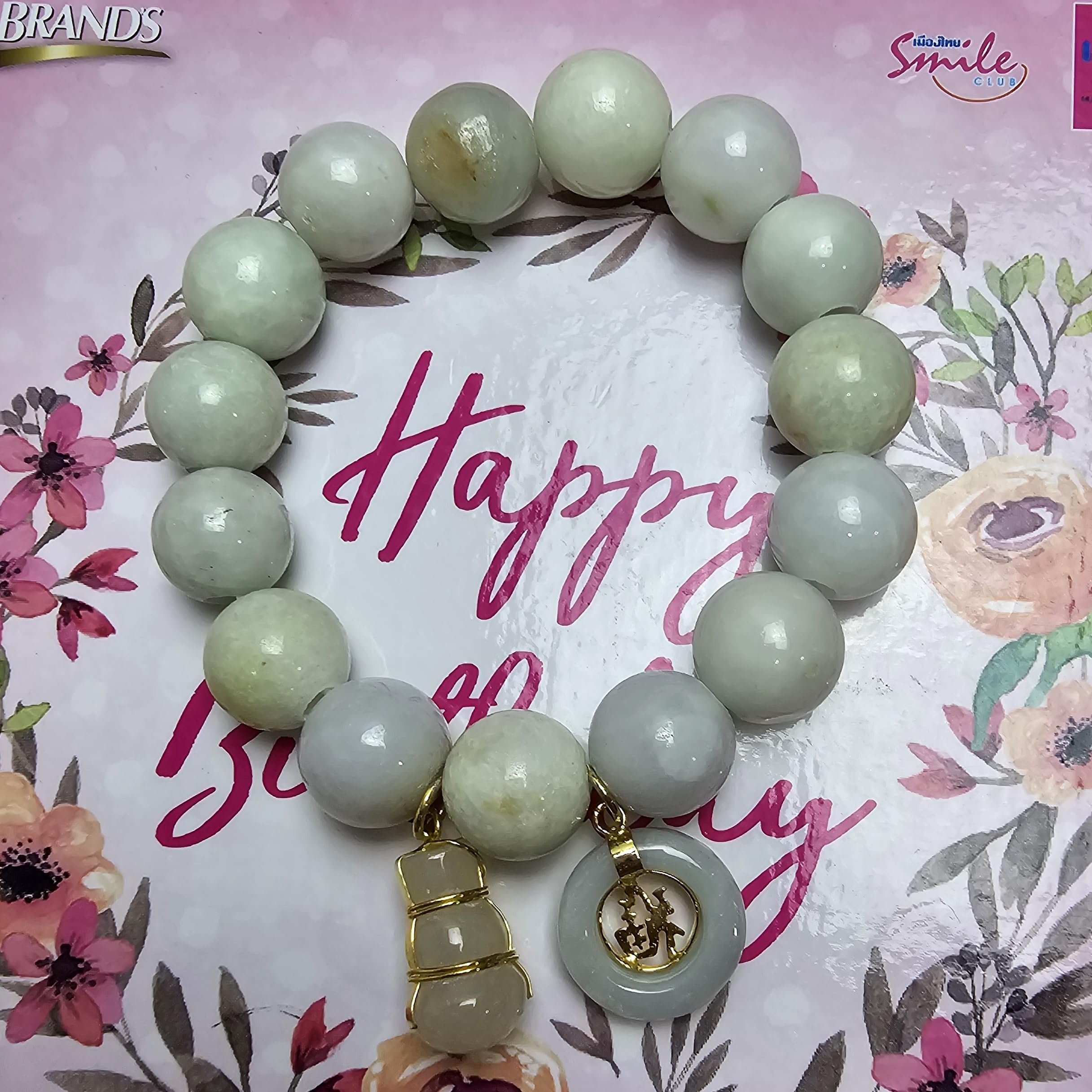 Heavens Tvcz Jade Thai Bracelet for Women Charms Natural Gemstone Beads with Pendant Gems Coin Lucky Calabash Prosperity