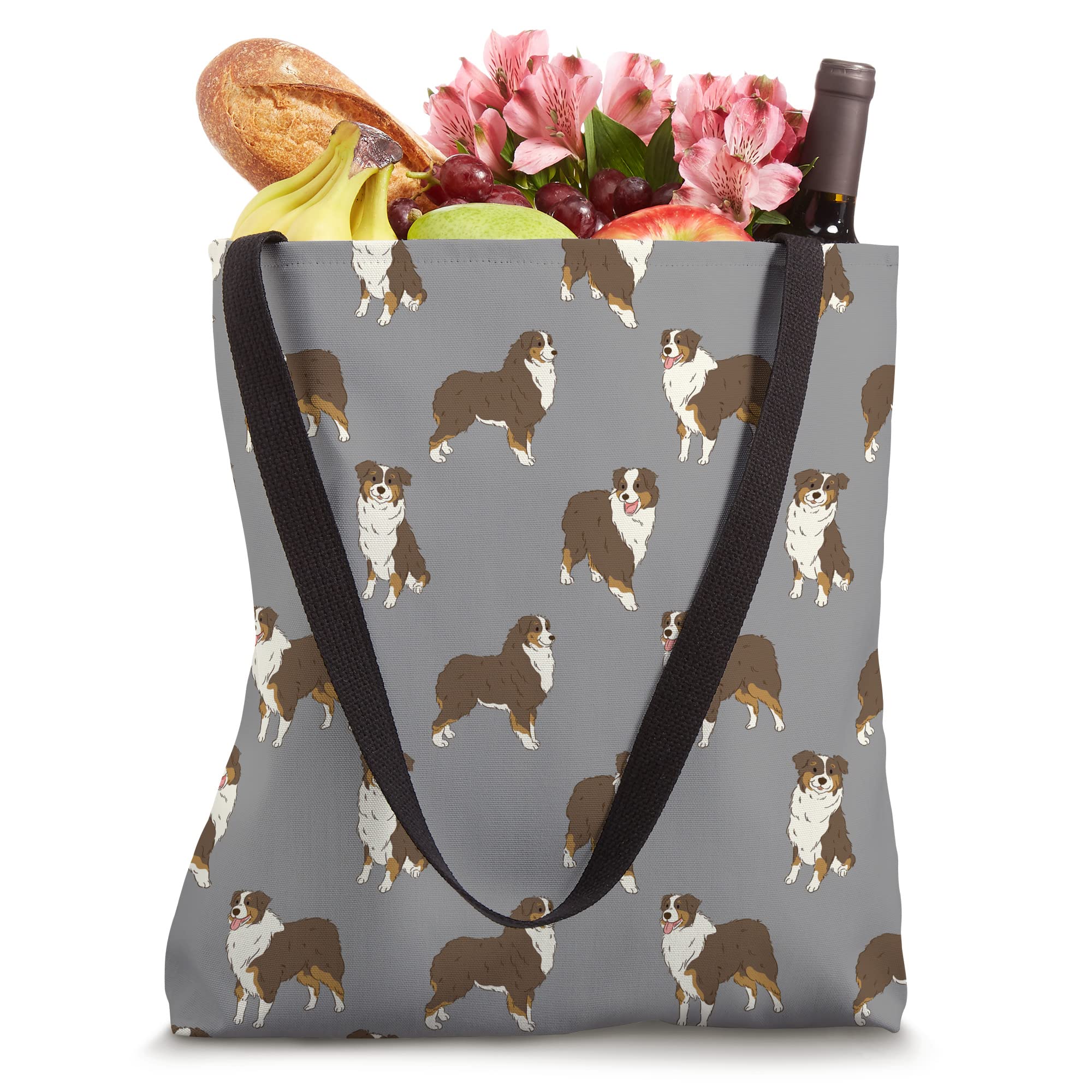 Red Tri Aussie Mom Australian Shepherd Dog Lovers Tote Bag