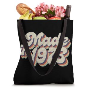 70s Made in 1973 - 49 Year Old - Vintage 49th Birthday Tote Bag