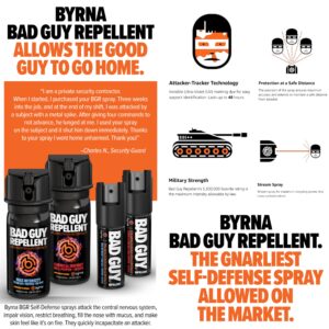 Byrna BGR Hell Pepper | Powerful Pepper Spray | Attacker Tracker UV Marking DYE Technology | Military Strength Self-Defense Stream Spray - (2 OZ)