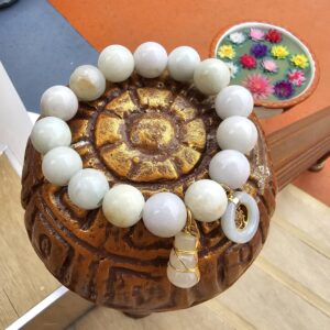 Heavens Tvcz Jade Thai Bracelet for Women Charms Natural Gemstone Beads with Pendant Gems Coin Lucky Calabash Prosperity