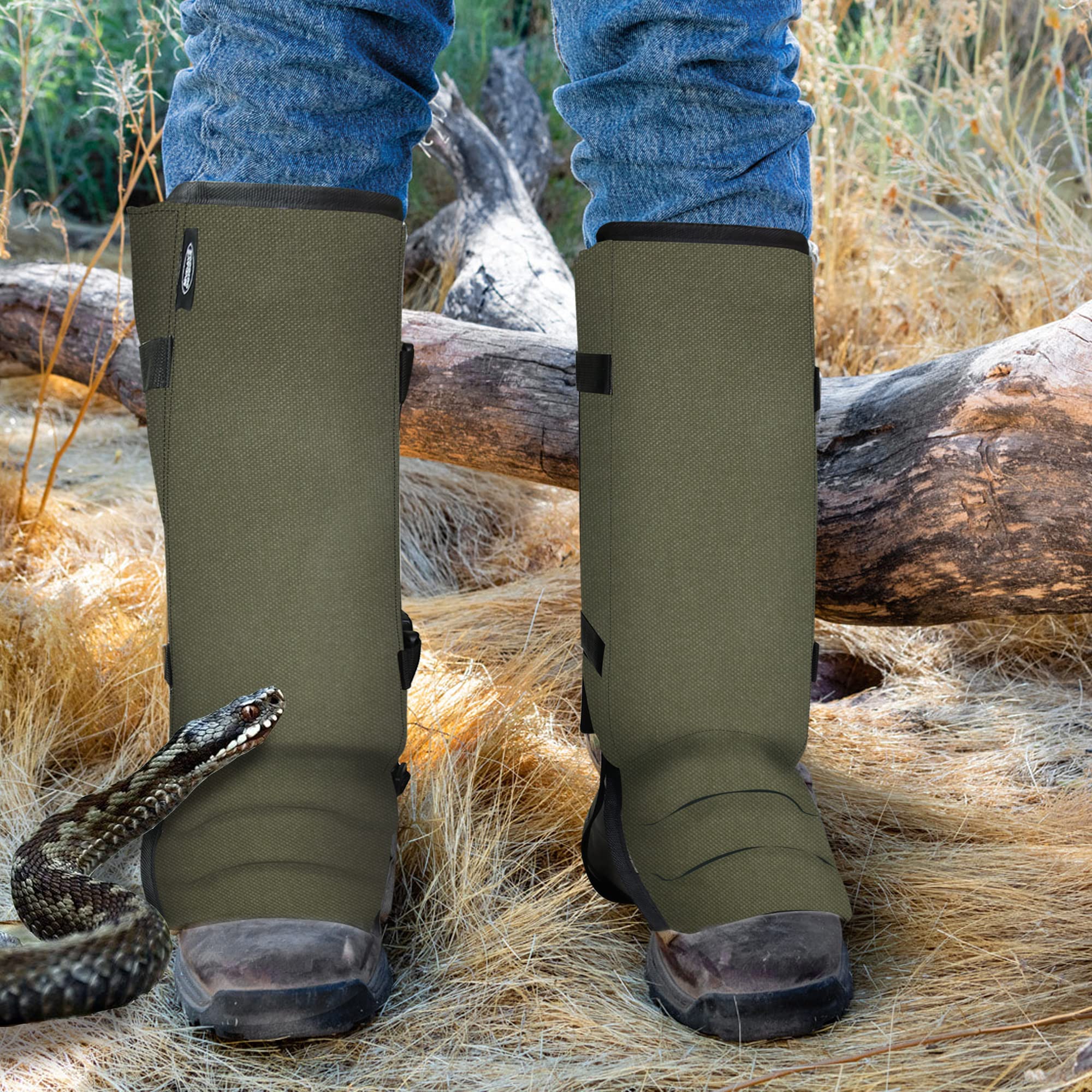 MDSTOP Snake Gaiters Leg Guards, Waterproof Snake Guards, Adjustable Snake Bite Protection for Lower Legs, Snake Chaps for Men & Women, Snake Proof Gaiters for Hunting,Outdoor and Farm Working