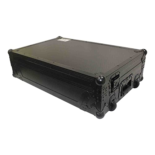 ProX XS-RANEONE WBL Flight Case For RANE ONE DJ Controller with 1U Rack and Wheels - Black Finish