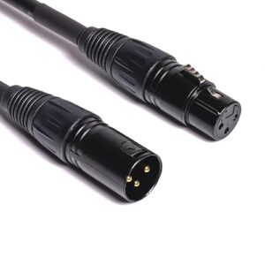 Suanqi XLR Cable XLR Adapter Cable XLR to XLR Microphone Cable, 3-Pin Female to 3-pin Male Balanced Shielded XLR Cable (6in)