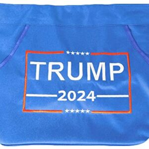 Trade Winds Trump 2024 Blue Embroidered Zippered Beach Bag Tote Purse