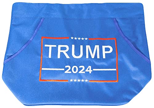 Trade Winds Trump 2024 Blue Embroidered Zippered Beach Bag Tote Purse