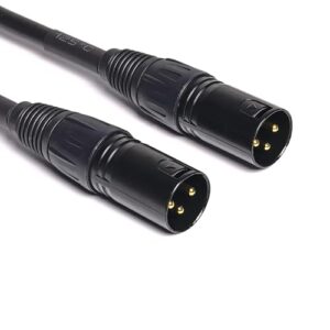 Suanqi XLR Cable XLR Adapter Cable XLR to XLR Microphone Cable, 3-Pin Female to 3-pin Male Balanced Shielded XLR Cable (6in)