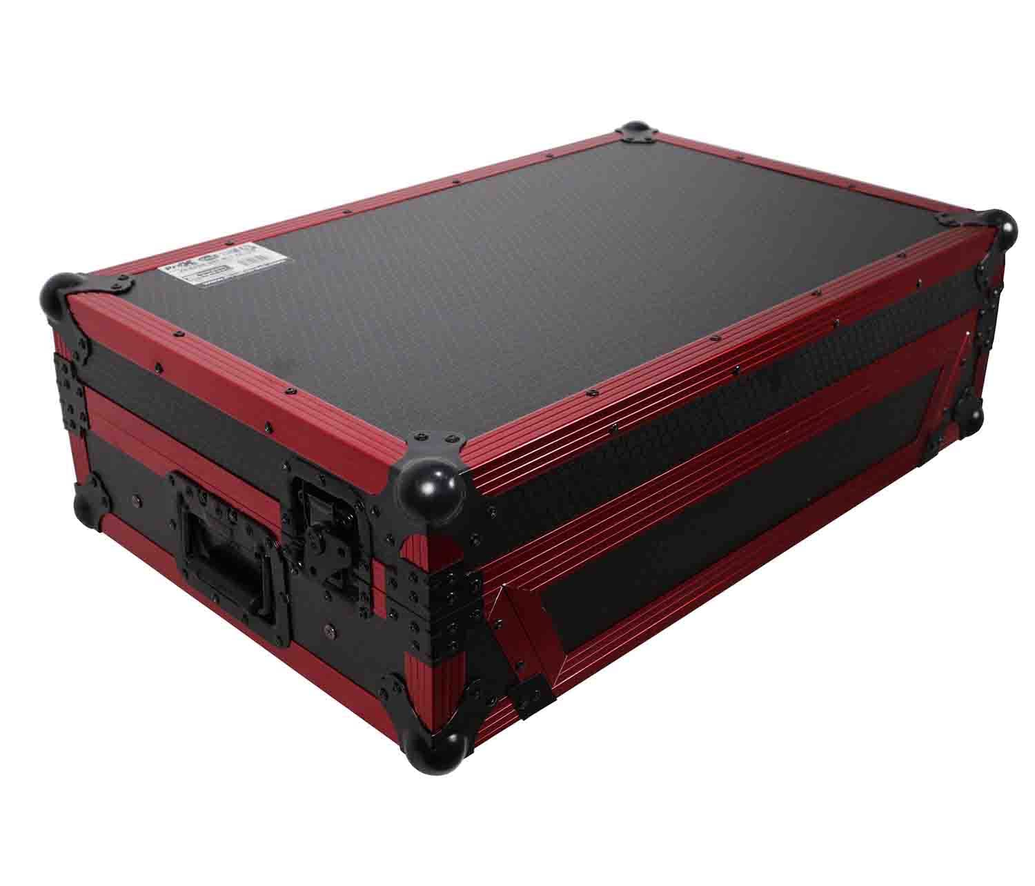 ProX Flight Case for Rane One 1U Rackspace, Sliding Laptop Shelf & Wheels & LED KIT - High-Density Protective Foam for Interior Support - Finish on Laminated 3/8" Plywood - XS-RANEONE WLT FR LED