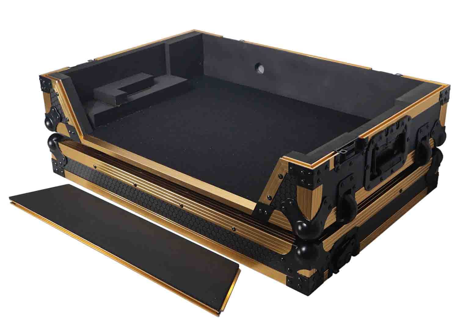 ProX ATA Flight Style Road Case for RANE ONE DJ Controller with Laptop Shelf and Wheels - High-Density Protective Foam for Interior Support - Finish on Laminated 3/8" Plywood - XS-RANE ONE WLT FGLD