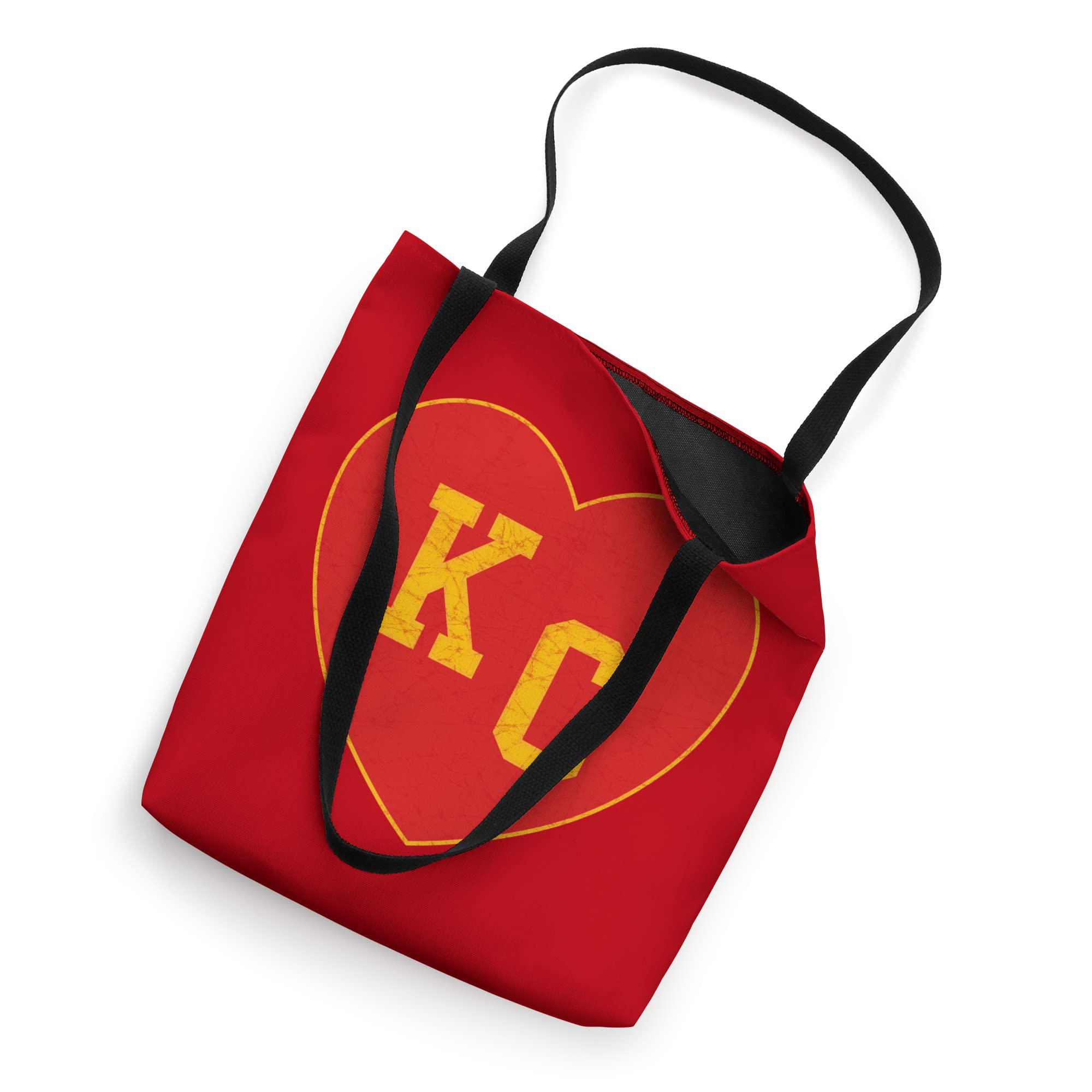 Red KC Heart Kansas City Hearts Love Initials Kc Letters Red Tote Bag