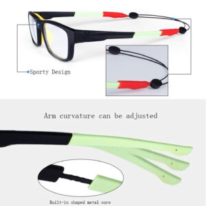 Mcolics Sports Glasses, Basketball Football Soccer Racketball Goggles for Men & Women, Anti-Fog Safety Protective Eyewear (Black)