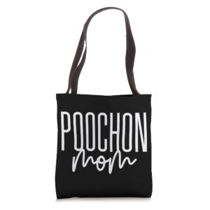 Poochon Mom Pet Poodle Bichon Frise Mix Dog Poochon Tote Bag