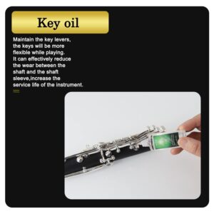 Musical Instrument Key Oil for Clarinets,Flutes,Saxophones,Oboes,Bassoons,woodwind instrument,1.02 fl. oz