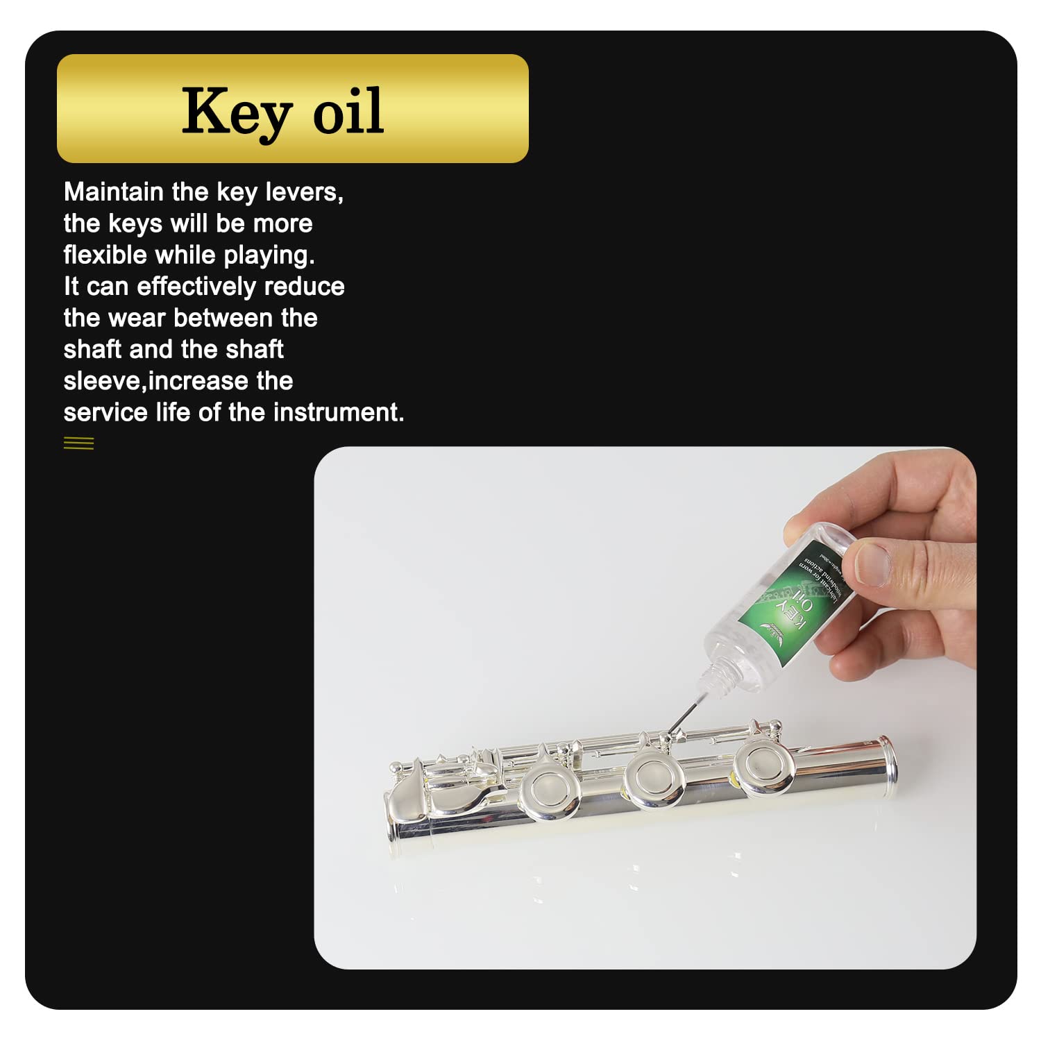 Musical Instrument Key Oil for Clarinets,Flutes,Saxophones,Oboes,Bassoons,woodwind instrument,1.02 fl. oz