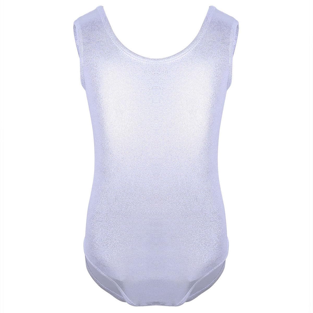 Rosdeer Girls' One-piece Swimsuits Silver Gymnastics Leotard 4-5Y