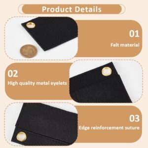 WADORN 3pcs Felt Purse Organizer Inserts for Pochette, Envelope Bag Insert Organizer Flip Wallet Insert Liner DIY Bag Conversion Insert (NO Chain) for Women Clutch UPTOWN Pochette, Black