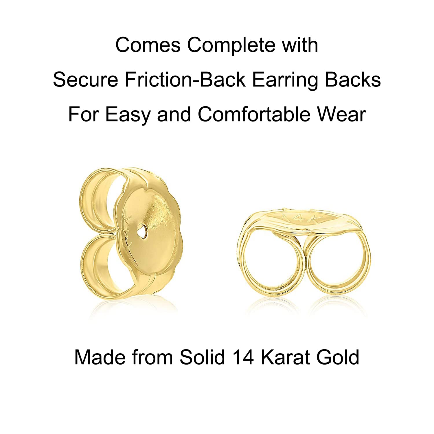 Solid Yellow Gold 14k Tiny Snake Stud Earrings (Yellow Gold)