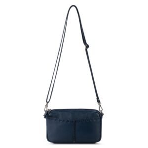 The Sak Womens Cora Leather Crossbody, Indigo, One Size US