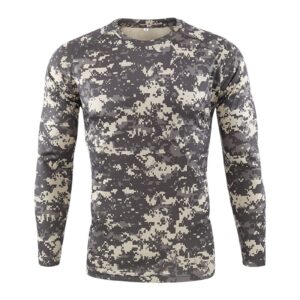 bbfqmt men's camouflage hunting shirt long sleeve quick dry outdoor clothing camouflage printed sportswear 3-small